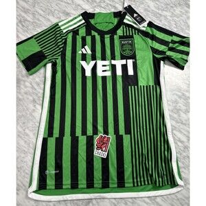 Adidas MLS Austin FC Home Jersey Las Voces Barcode Green Women Medium HU1381 250